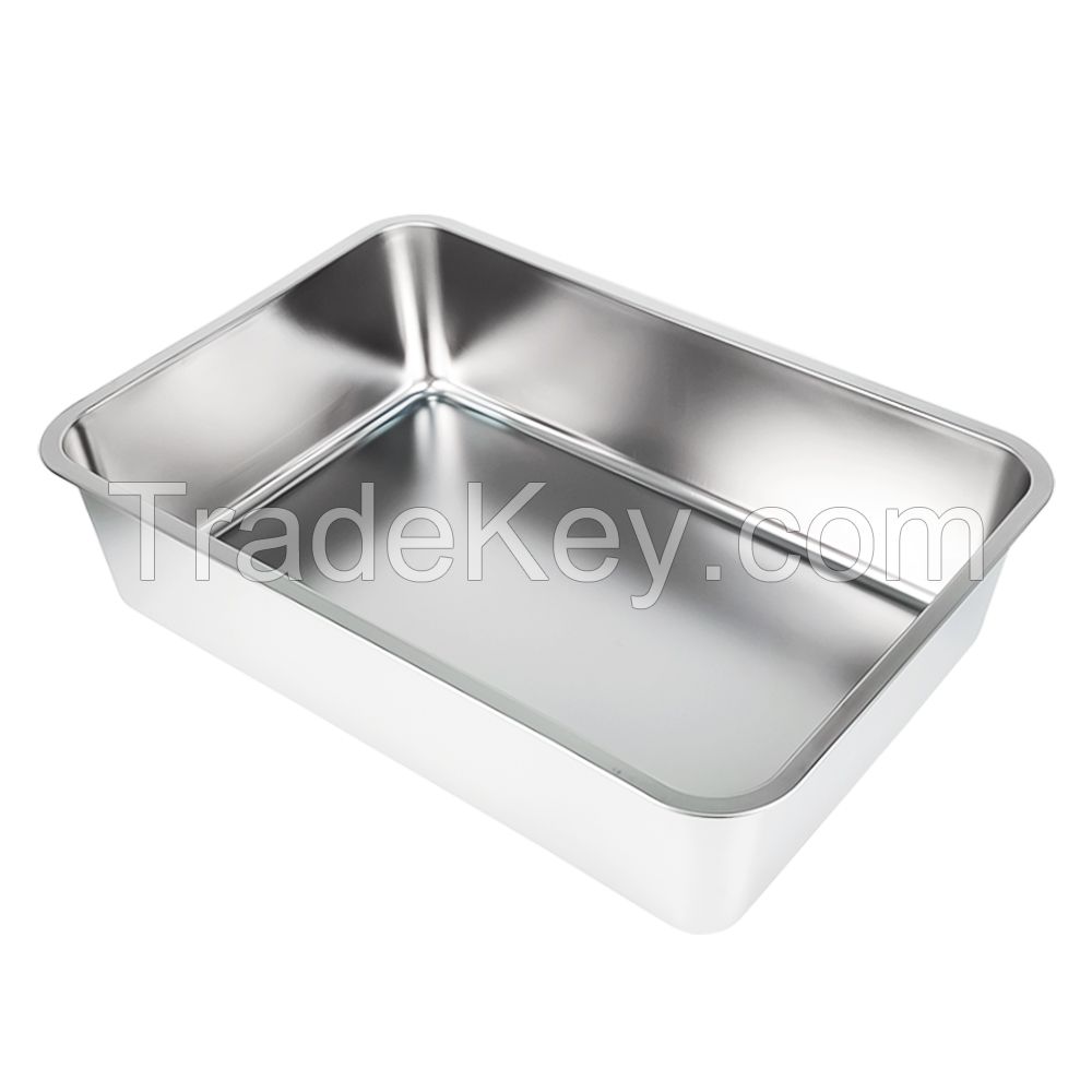 Durable Odor Free Stainless Steel Cat Litter Box