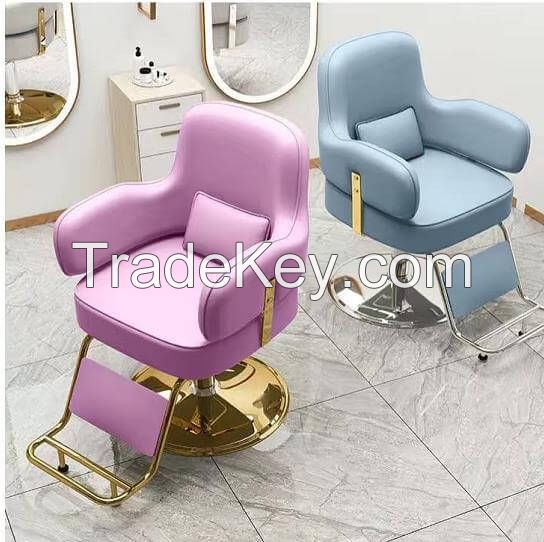 Blue pink barber chair for shop