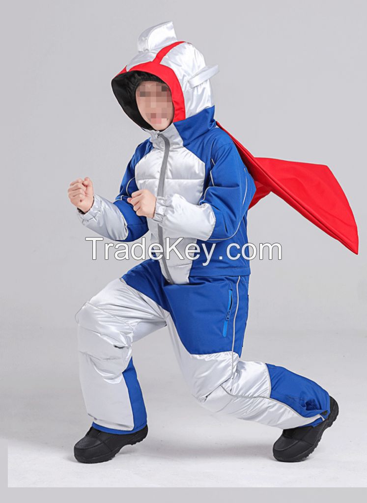 Commander Snowsuit with Cape Animal all in  one piece  Ski Suit