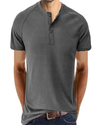 High quality button-up short sleeve T-shirt