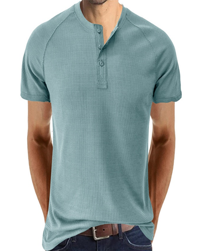 High quality button-up short sleeve T-shirt