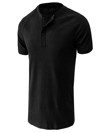 High quality button-up short sleeve T-shirt