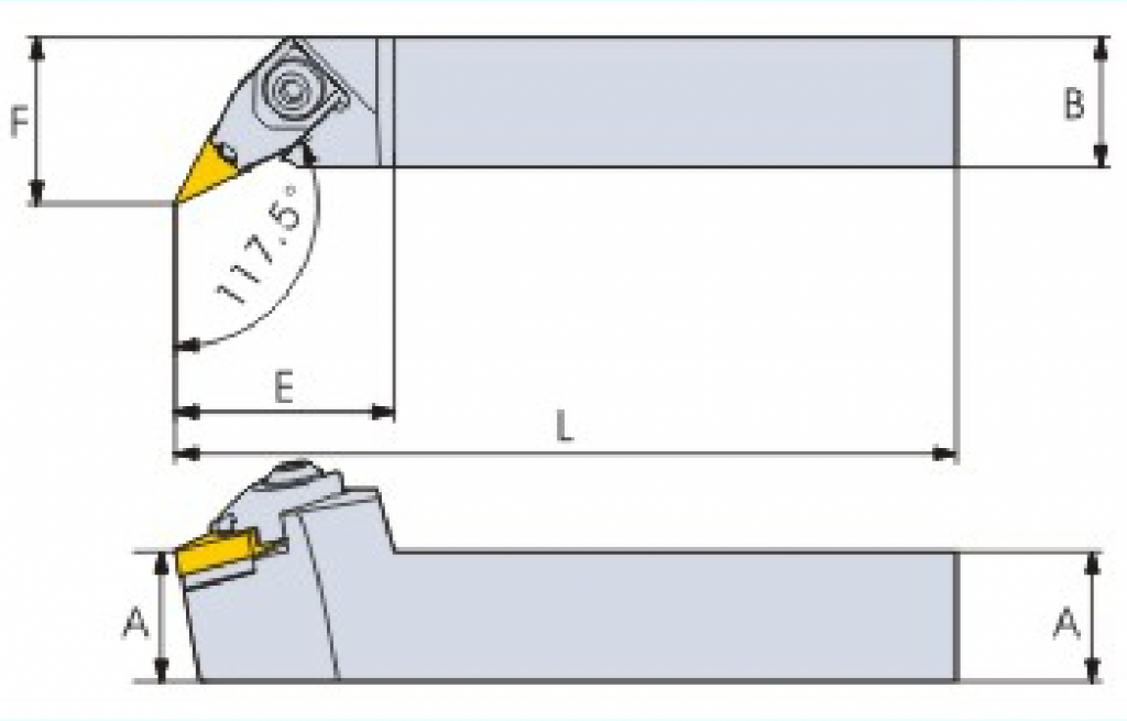 Turning tool holder BVQNR/L