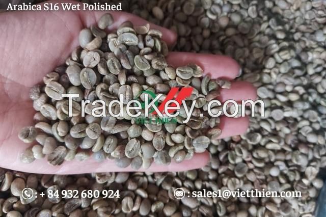 Vietnam Arabica Green Coffee Beans- Wet Polished Quality