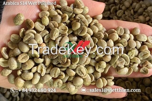 Vietnam arabica green coffee beans- Wet polished quality