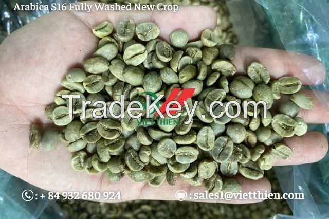 Arabica green coffee beans- fully washed quality- S18/S16/S14