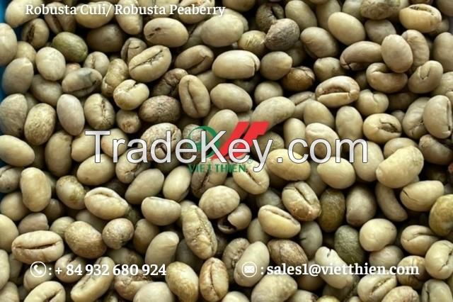 Culi Robusta - Peaberry Robusta green coffee beans