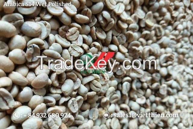 Vietnam arabica green coffee beans- Wet polished quality