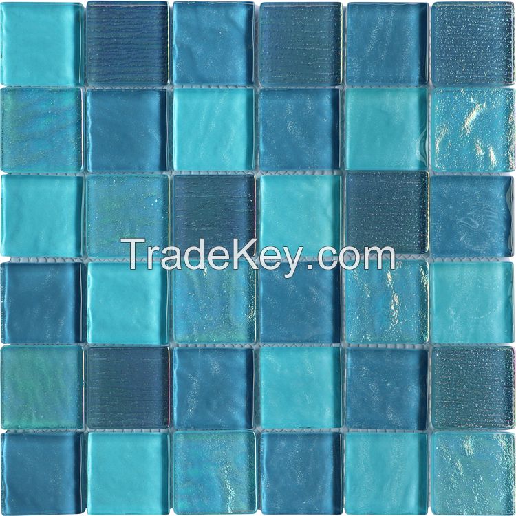 Swimming Pool Glitter Blue Glass Mosaic