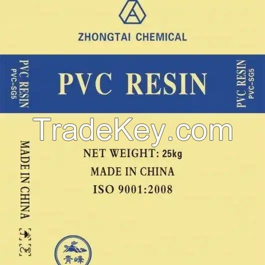 Zhongtai White Powder Polyvinyl Chloride Pvc Resin Sg3 Sg5 Sg8manufacturers