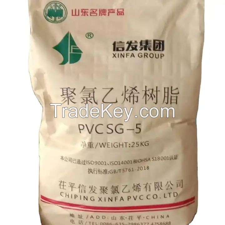 Zhongtai/Xinfa/Erdos/Junzheng/Tianye/Yougubang  Factory Supply PVC Resin Sg5 K-Value K66-68