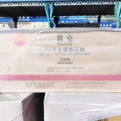 White Solid Kunlun Brand Daqing Dalian Fushun Semi Refined Fully Refined 56 58 60 62 Paraffin Wax for Candle