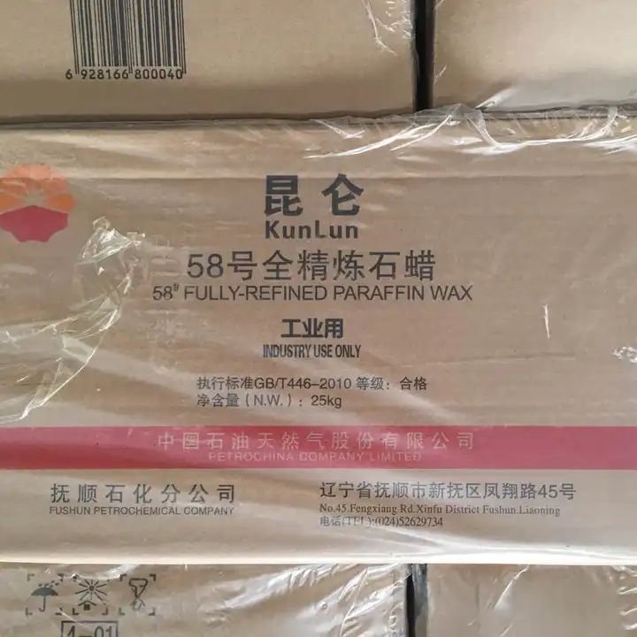 Wholesale Kunlun Brand 52# 54# 56# 58# 60# 62# 64# Semi-Refined Paraffin Wax CAS: 8002-74-2 for Completely Refined Paraffin