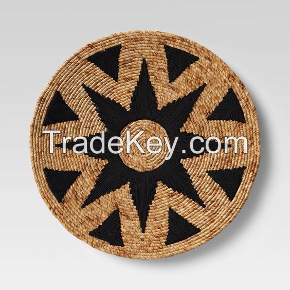 Eco Friendly Set Of Natural Seagrass Woven Wall Basket Decor