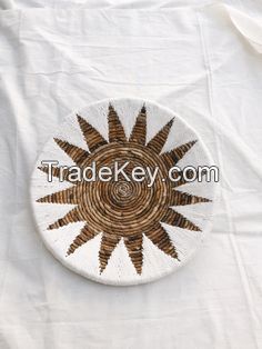 Seagrass Wall Decor Bohemian Decoration Hanger Mix Wall Plate Natural Boho Wicker Wall Hanging Seagrass