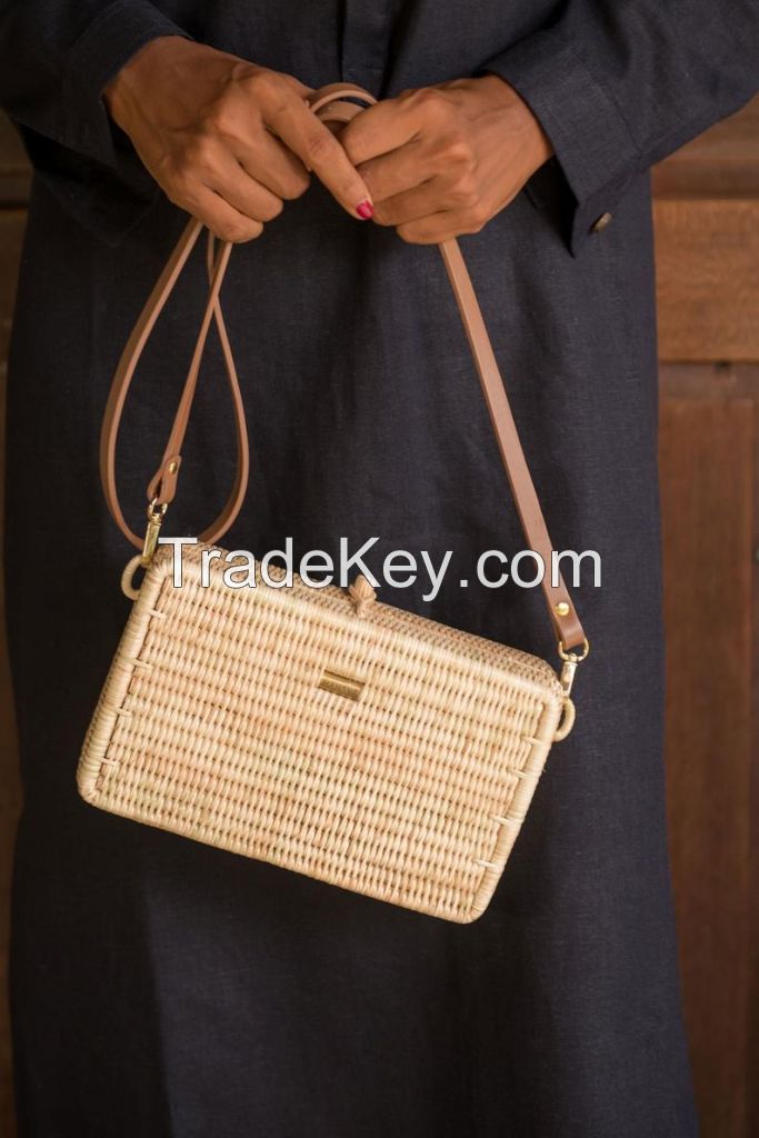 Vietnam Handwoven Natural Rattan Handbag For Women Wholesale From King Craft Viet Supplier