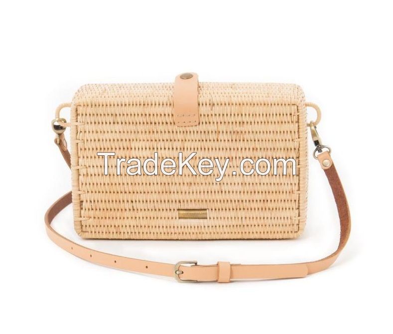 Vietnam Handwoven Natural Rattan Handbag For Women Wholesale From King Craft Viet Supplier