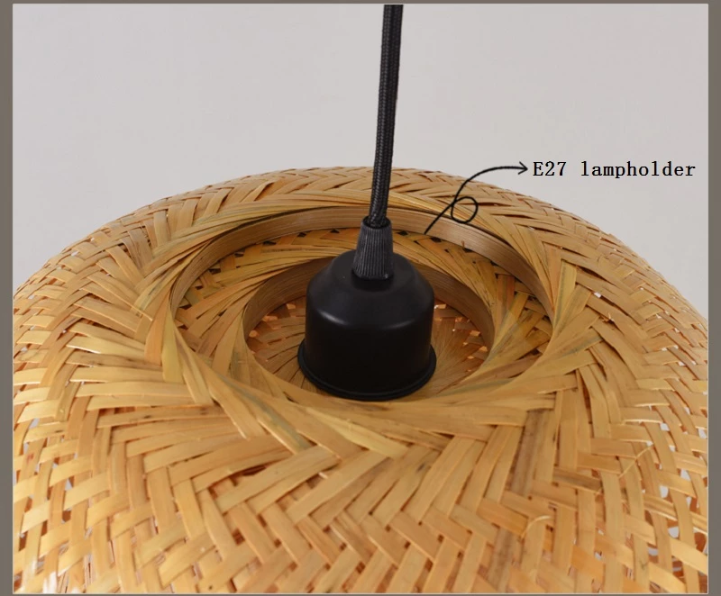 Vietnamese Wholesaler Bamboo Lampshade Pendant Light Woven Hanging Lamp Vietnamese Supplier