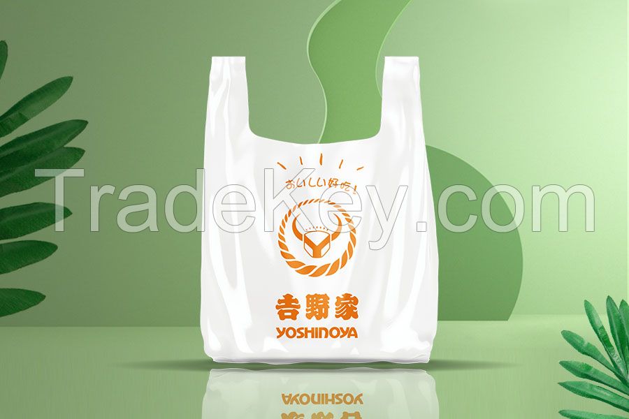 biodegradable / Compostable T-Shirt Shopping bags