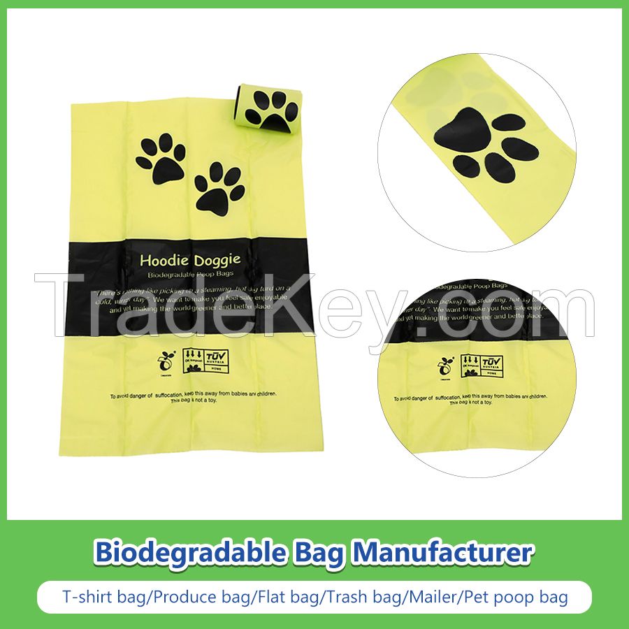 China 100% Biodegradable Bags and Compostable Pet Poop Bags Dog Waste Bags Manufacturer/Supplier/Wholesale/Factory