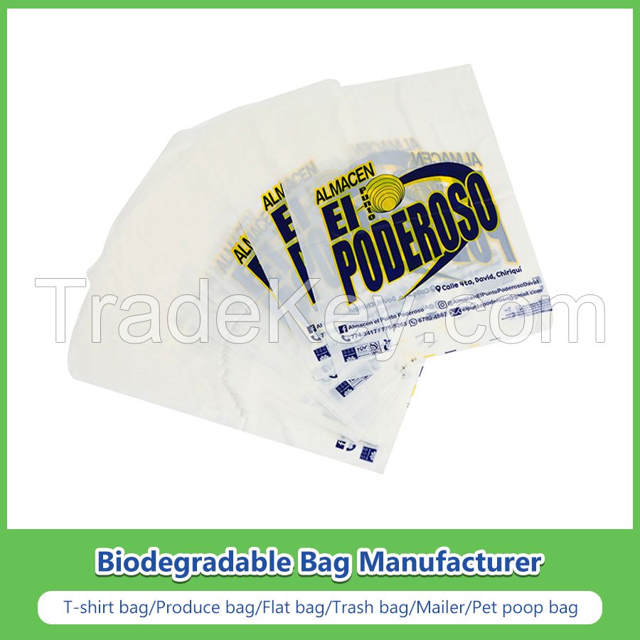 China Biodegradable Bags Compostable Flat Bags Manufacturer with Ok Compost Home, Ok Compost Industrial, Seeding Certificate