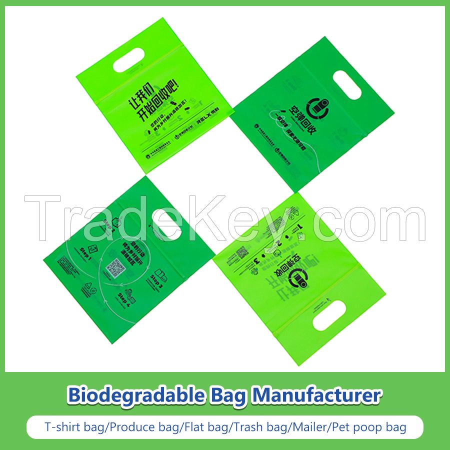 China Eco-Friendly Biodegradable, Compostable, Corn Starch Clothing Bags, Garment Bags Shopping Packaging Bags with Customized Logo