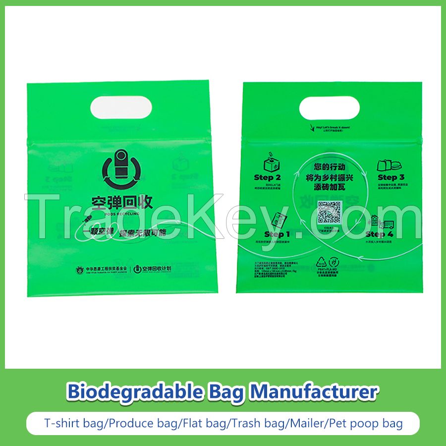 China Eco-Friendly Biodegradable, Compostable, Corn Starch Clothing Bags, Garment Bags Shopping Packaging Bags with Customized Logo