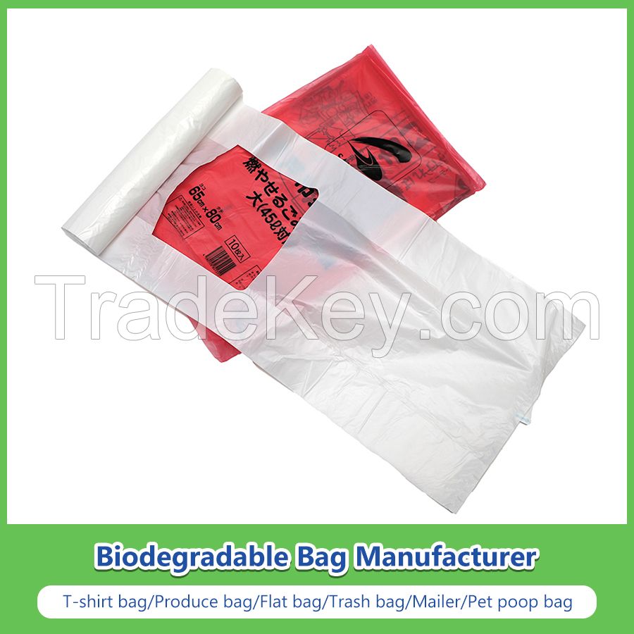 Biodegradable Bags Compostable Flat Bags/Produce Bags/Roller Bags Manufacturer with FDA, Brc, BSCI, CE, Grs, Bpi, Seeding