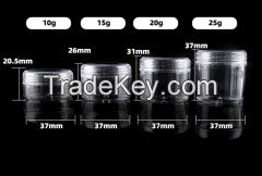 The manufacturer supplies 10ml 20ml 30ml plastic cans