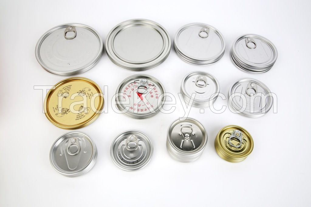 OEM Canned 307 Tinplate Lid Maker Easy Open Ends Tin Lids with Customized Color Printin