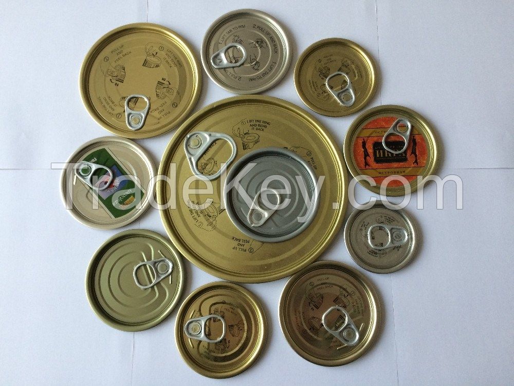 OEM Canned 307 Tinplate Lid Maker Easy Open Ends Tin Lids with Customized Color Printin