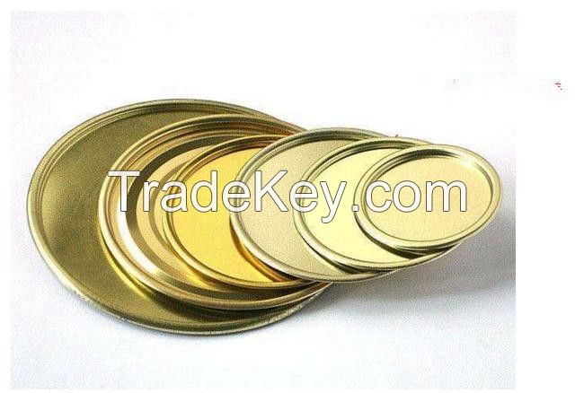 Oem Canned 307 Tinplate Lid Maker Easy Open Ends Tin Lids With Customized Color Printin