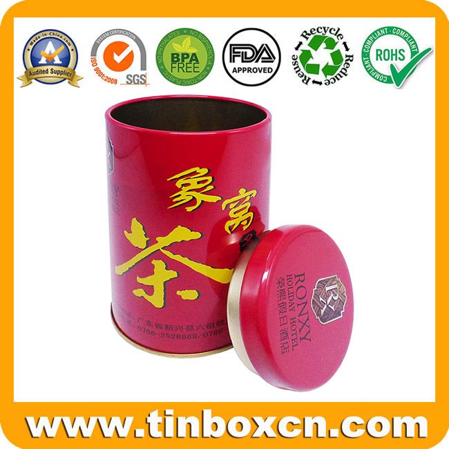 Metal round tea tin can BRA-49
