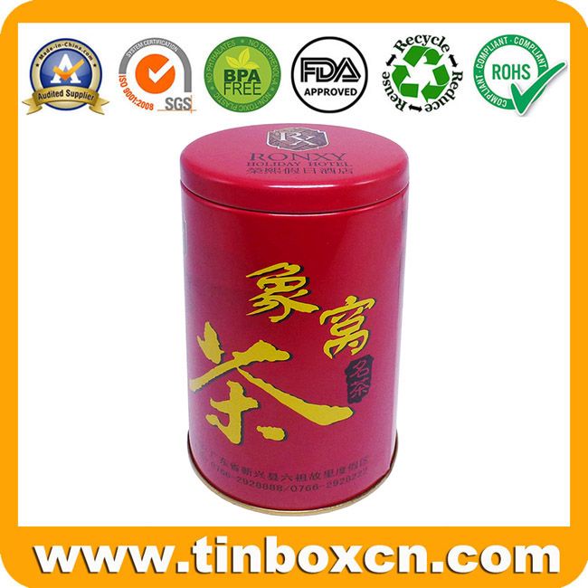 Metal round tea tin can BRA-49