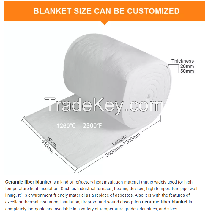 Factory Sale White Fireproof Ceramic Fiber Insulation Blanket