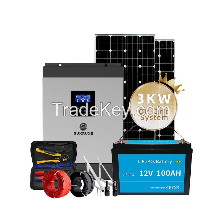 3kw Solar Power Systems with LIFEPO4 Battery