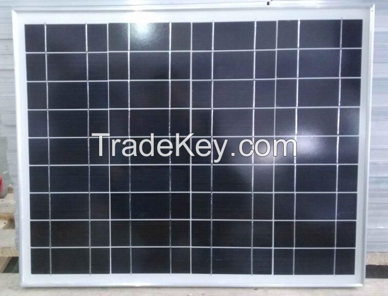 50W 18V glass solar panel Poly cells