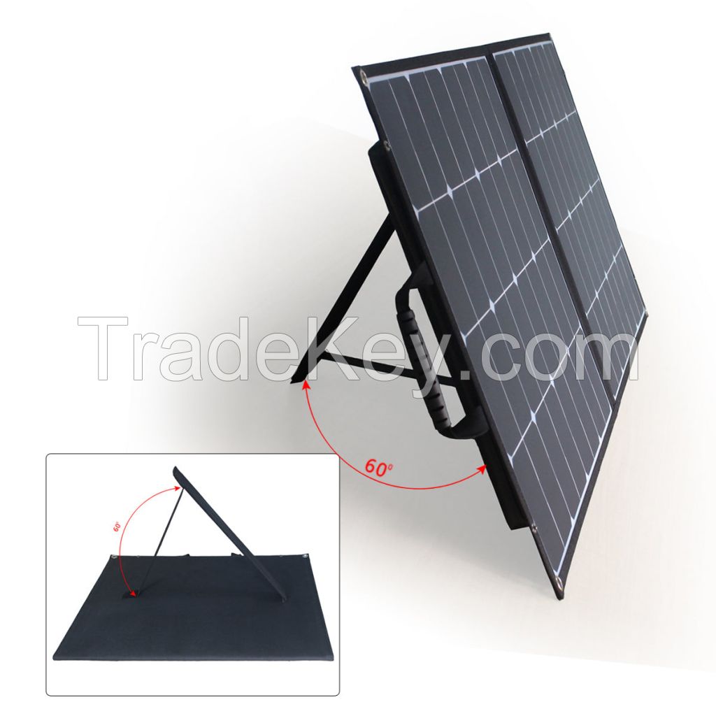 100W 18V SunPower foldable solar panel(two-fold)