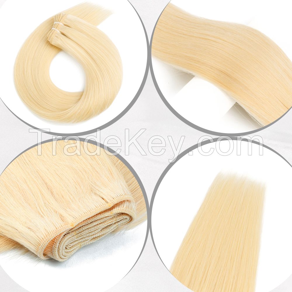 100%Double Drawn Natural Weft Human Hair Extensions