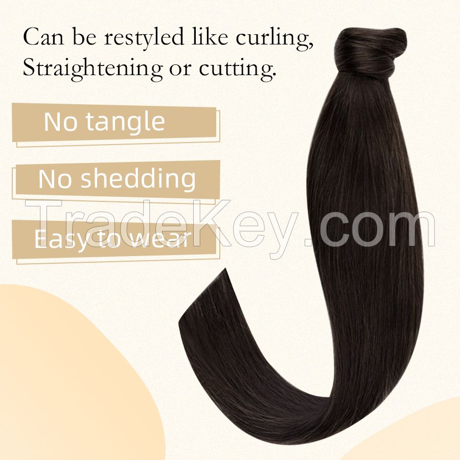 100%Human Hair Drawstring Ponytail Hair Extension
