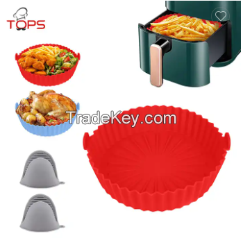 3-9.5 Inch Reusable Silicone Air Fryer Liner XL Size Food Safe Air Fry