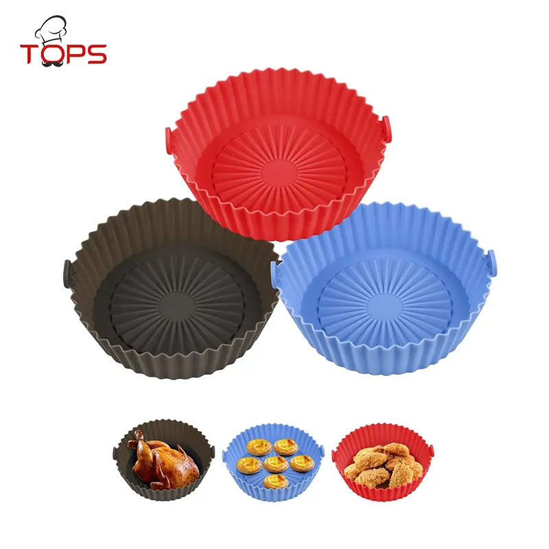 3-9.5 Inch Reusable Silicone Air Fryer Liner XL Size Food Safe Air Fryers Pot,Replacement for Air Fryer Paper Liners