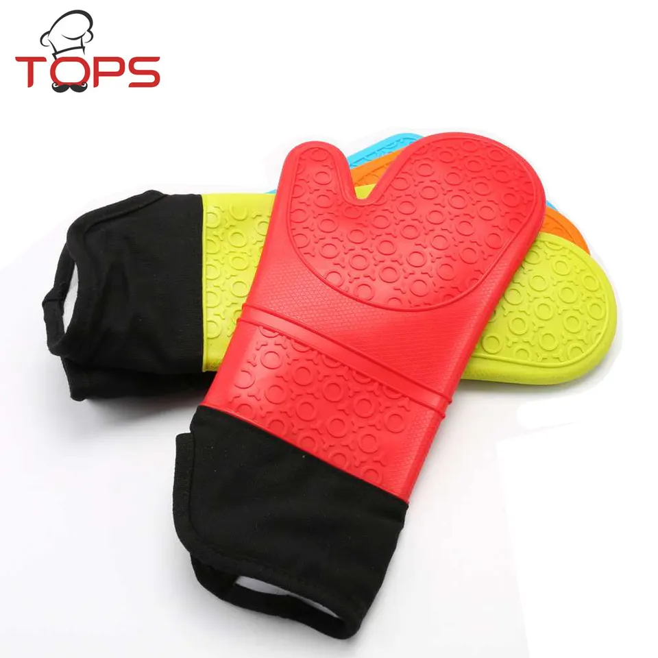 Silicone Oven Mitts Heavy Duty Cooking Gloves Advanced Heat Resistance, Non-Slip Pot Holders Oven Mitts