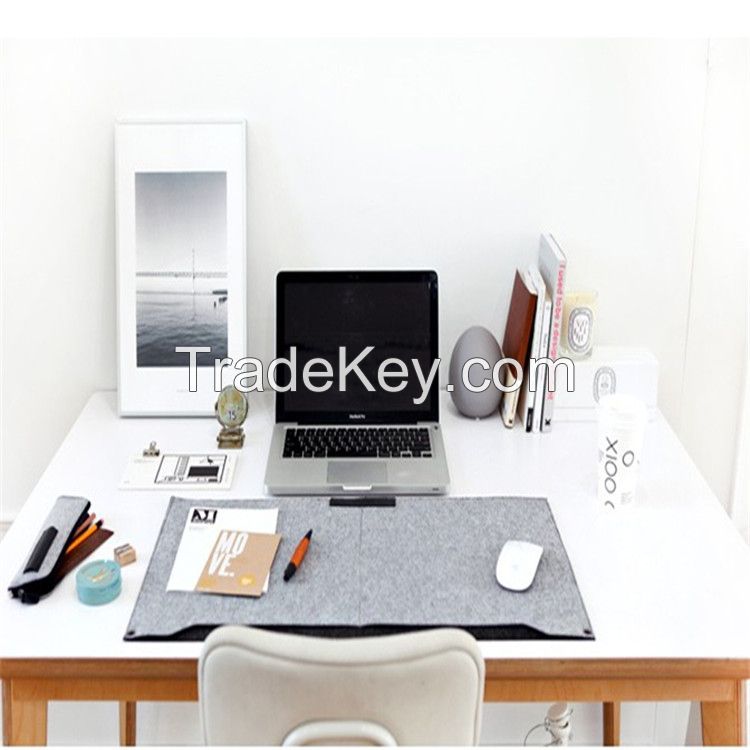 Custom Logo Large Extended Non-slip Writing Mat Felt Mouse Pad For Office