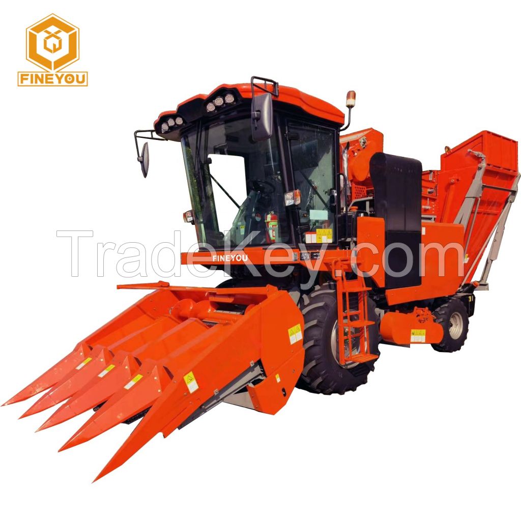 High quality Fineyou 4 rows corn combine harvester for farm maize picker professional agricultural machine