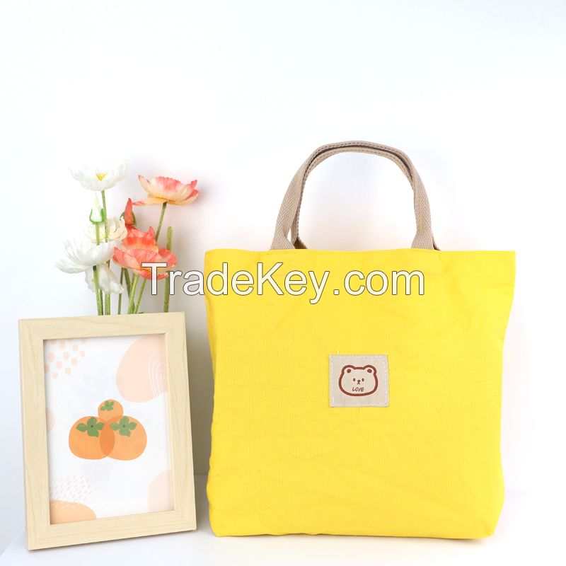 Factory custom reusable 12 oz canvas cotton shopping gift Co-Branding bag
