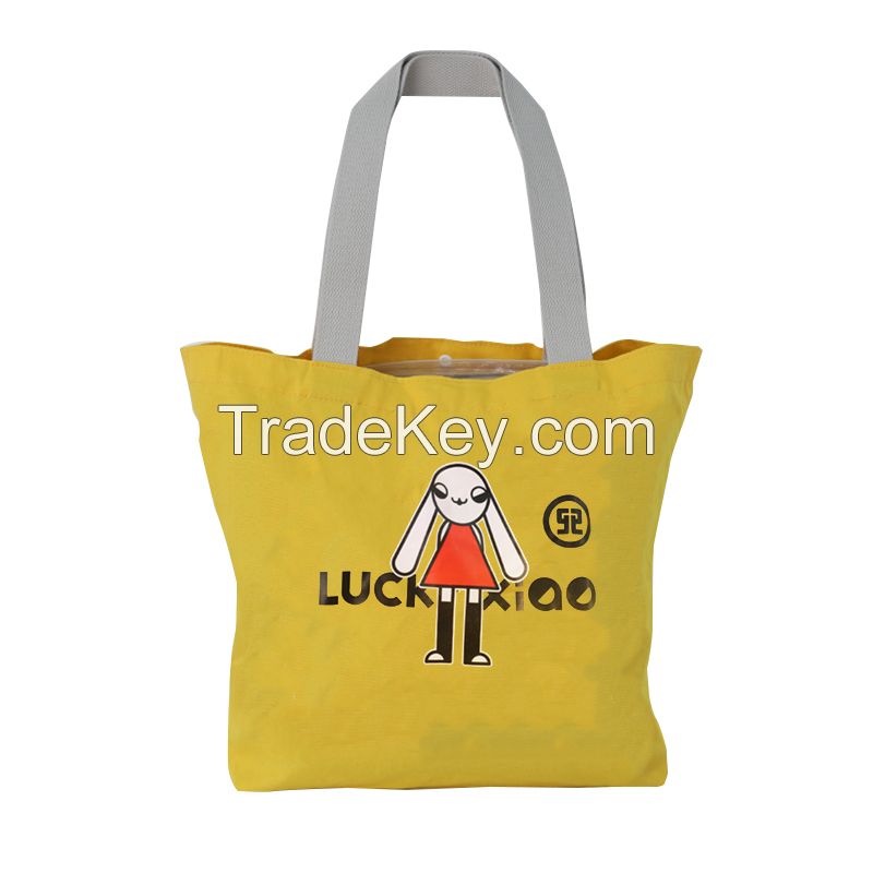 Factory custom reusable 12 oz canvas cotton shopping gift Co-Branding bag