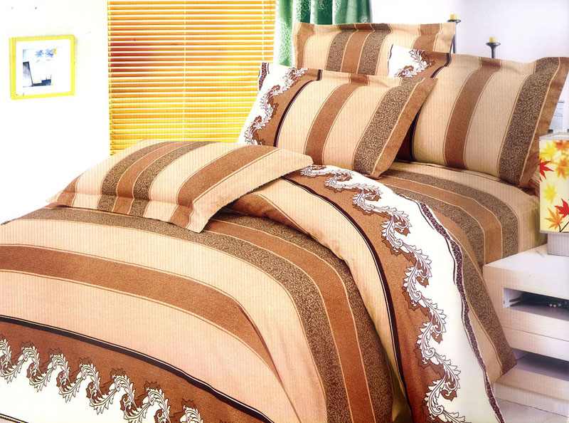 print cotton bed linen