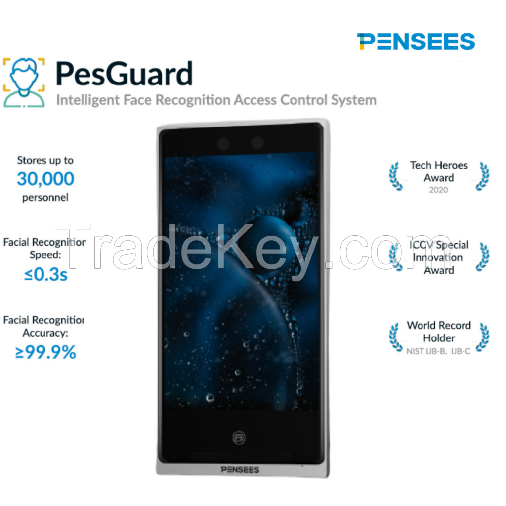 PesGuard Pro Face Recognition Access Control System Attendance Taking All-in-one remote door control device