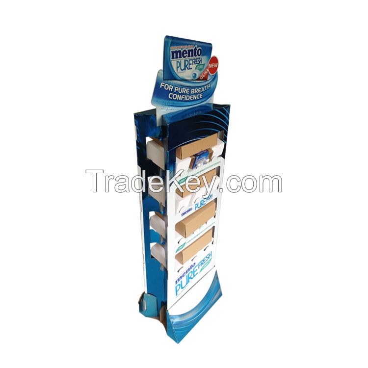 Quality goods good cardboard counter display stand for bracelet glossy varnish retail factory beauty products stands